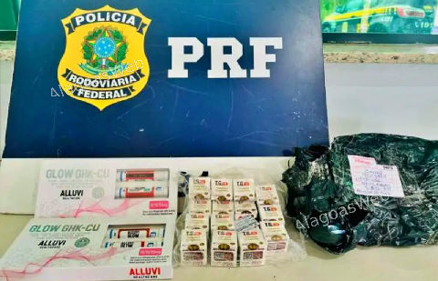 Carga irregular de medicamentos que seria entregue em Alagoas é interceptada pela PRF