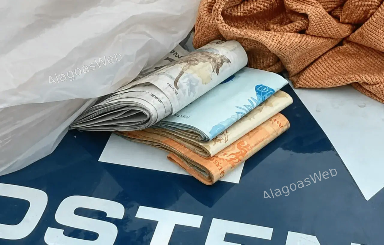 Dinheiro falso e notas verdadeiras apreendidas