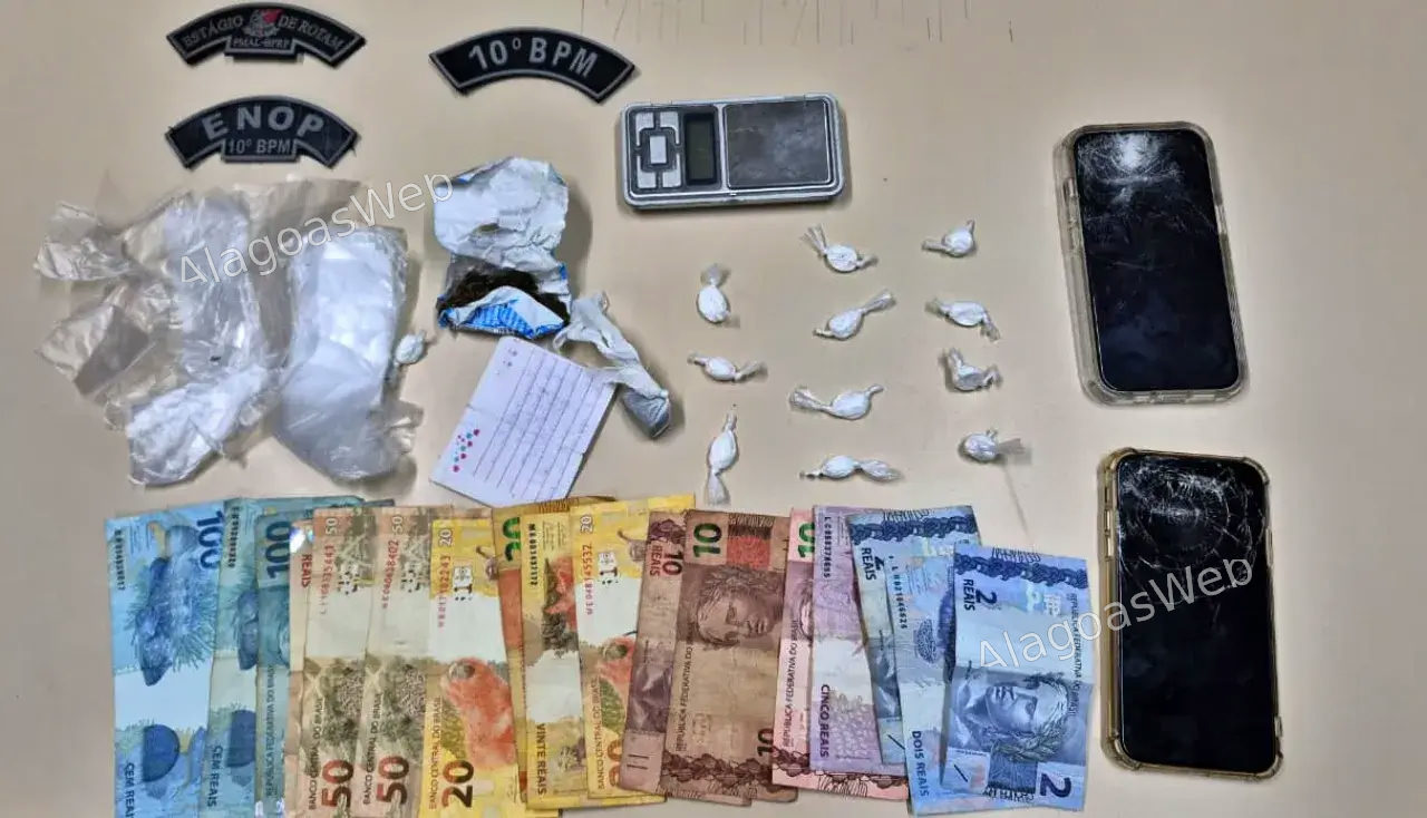 Droga apreendida pela PM