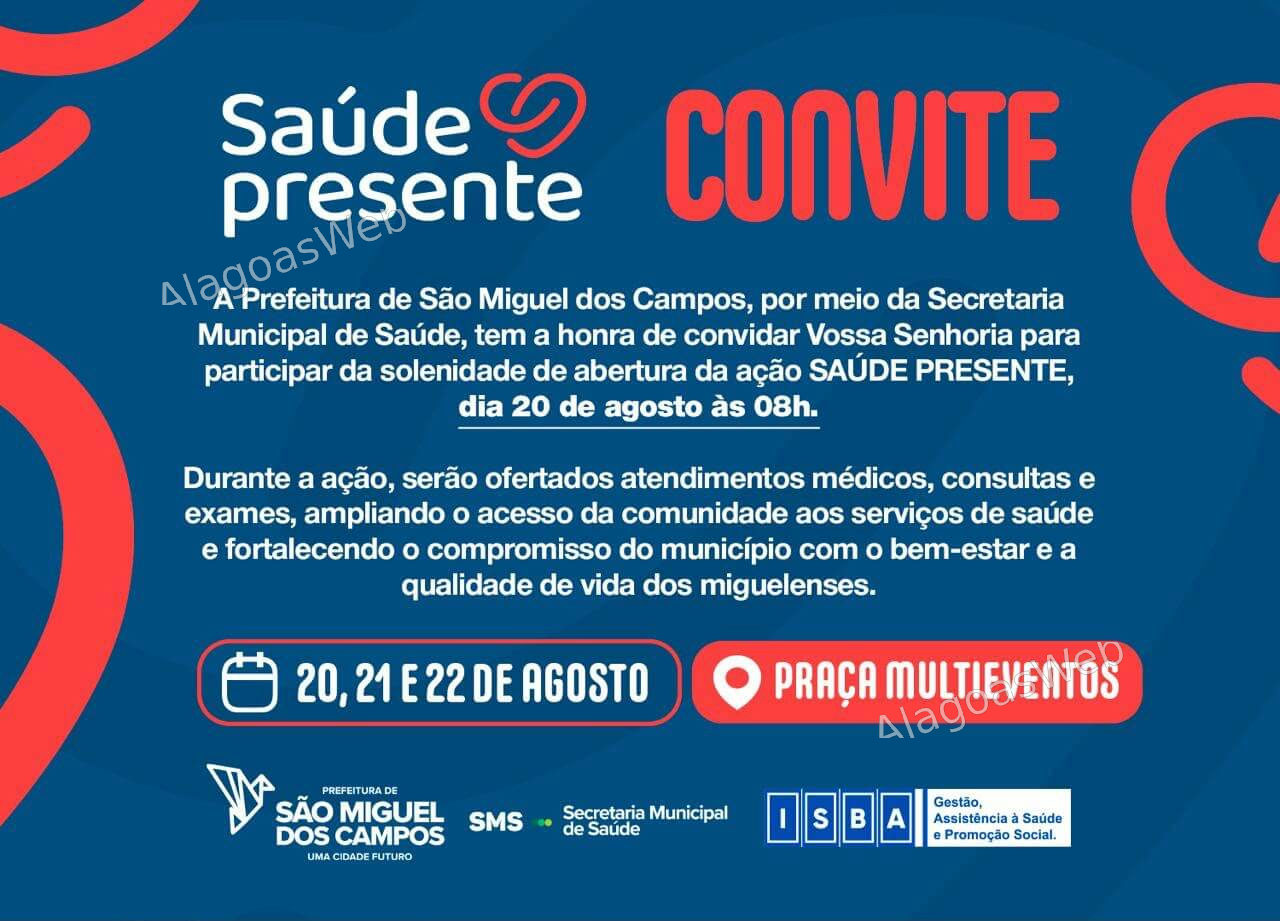 São Miguel dos Campos realiza ação de saúde com atendimentos médicos, consultas e exames
