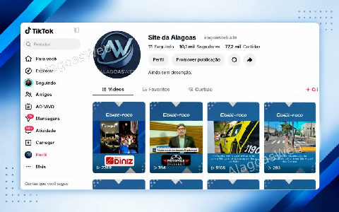 AlagoasWeb alcança 10 mil seguidores no TikTok e quase 80 mil curtidas