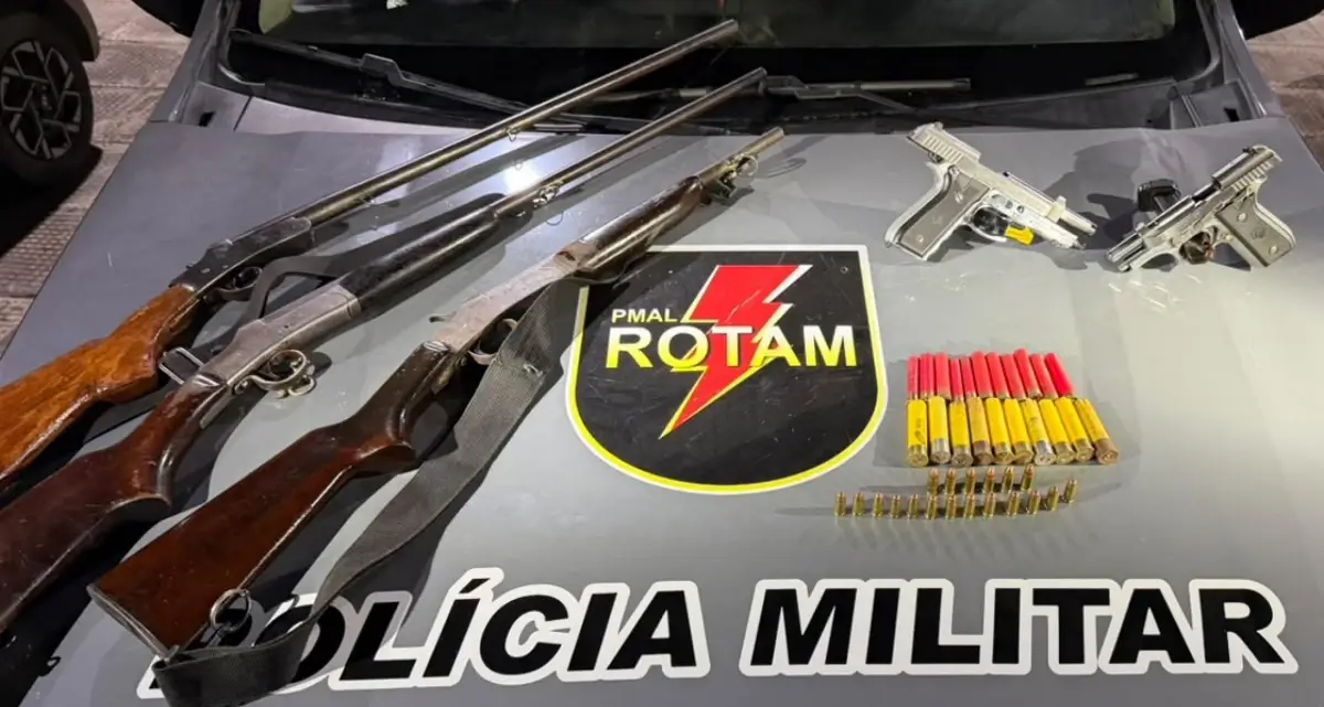 Rotam prende homem e apreende cinco armas de fogo em Anadia