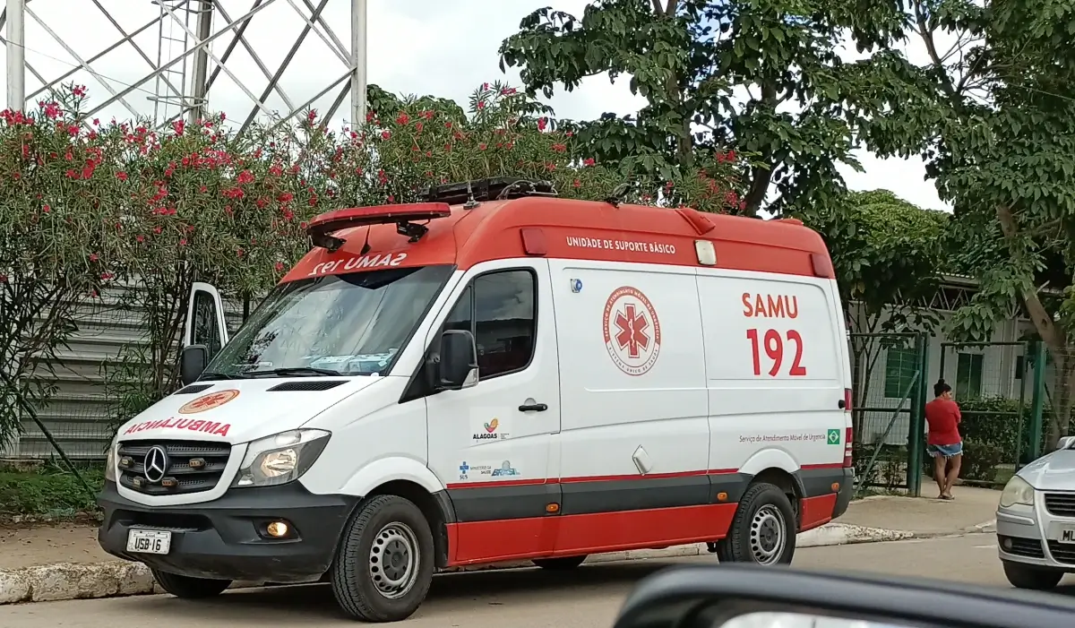 Casal é socorrido pelo Samu após queda de moto na AL-420