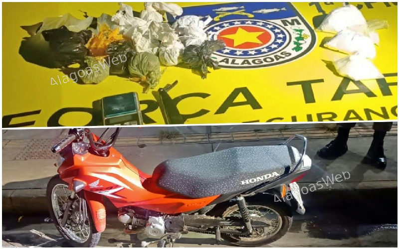 PM prende homem com cocaína, maconha e crack no Centro de Campo Alegre