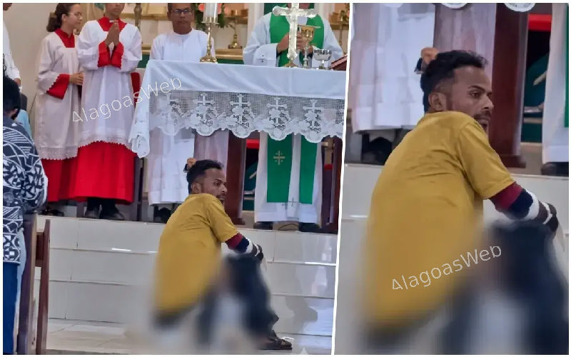 Vídeo de homem defecando durante missa gera revolta e indignação nas redes sociais