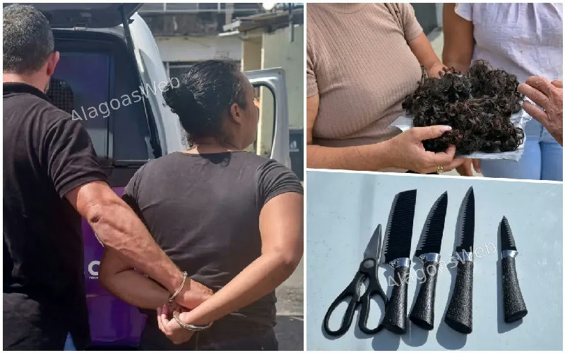 Mulher é presa após cortar cabelos e esfaquear menina de 12 anos