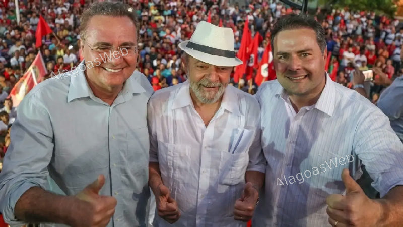Lula desembarca em Alagoas para pedir votos para Renan Filho e Renan Calheiros